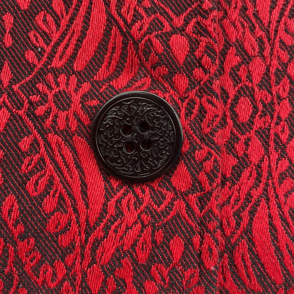 Notations Mandarin Collar Jaquard Floral Paisley … - image 6